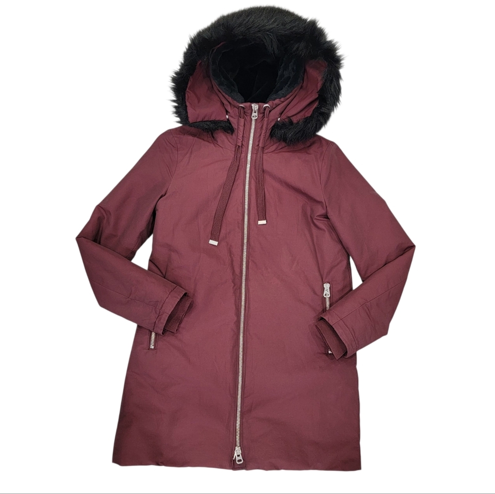 Zara Parka Acolchada Water Repellent Winter Coat Faux Fur Hooded Women’s Small
